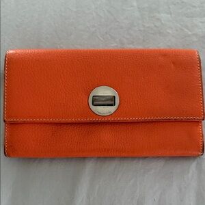 Tiffany & Co. Orange Leather Wallet